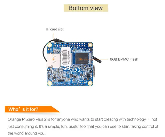 Orange Pi Zero Plus2 H3 256GB 512GB WiFi Quad Core Open Source Development Board Windows Linux Debian Replace Mini PC