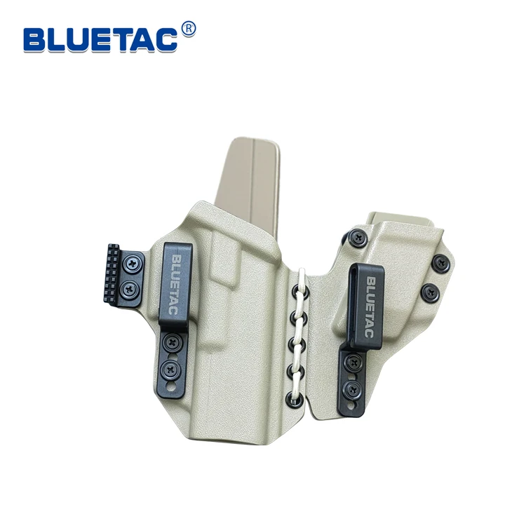 Bluetac U.S.A Kydex IWB Holster New Ergonomic Design Durable Comfortable Wearing Concealed Carry Sand Holster