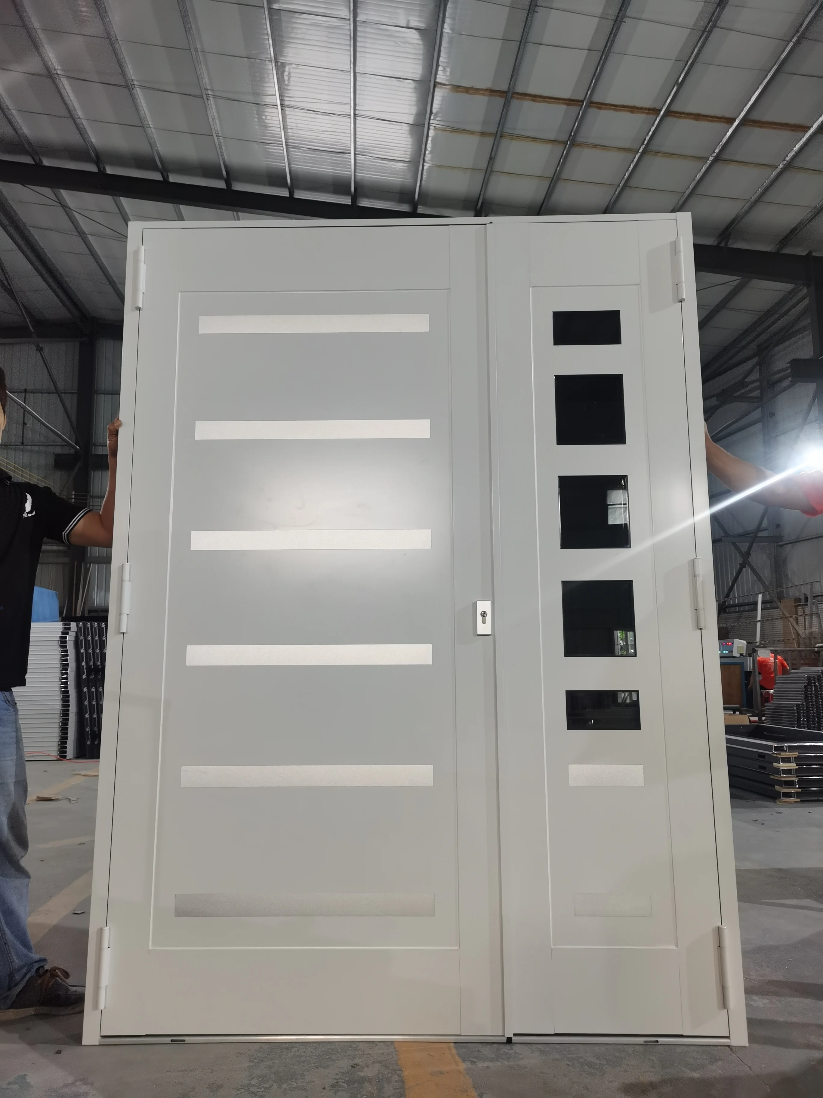 TRYBA  factory  Modern style  Exterior  Security Aluminium Main Entry Pivot Doors for house