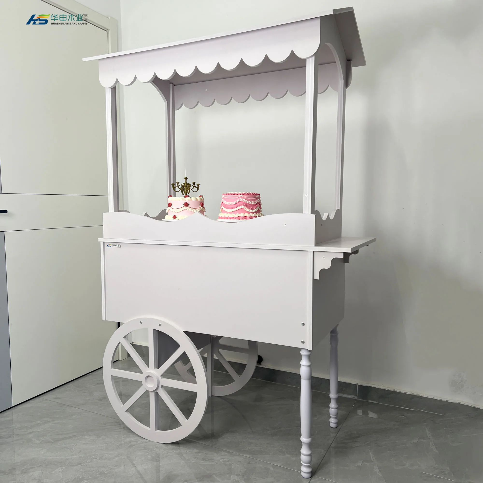 Factory wholesale hot sale Wood Party Candy Cart Sugar and Sweet Cart For Weddings Party Christmas