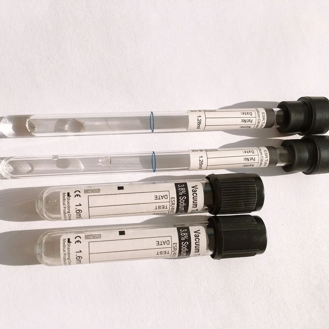 Disposable Blood Collection Tube Test Tube sodium citrate 1:4 black top