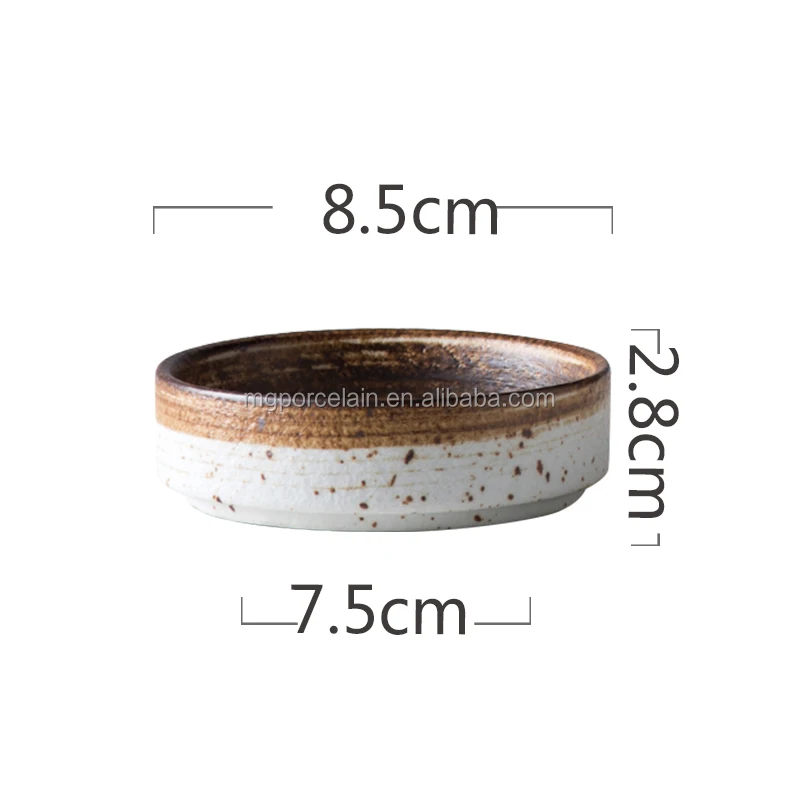 Stock 3.5 inch new style design color print restaurant home sushi sauce fruit butter salad ceramic dishes