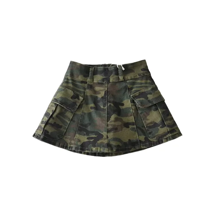 For Women High Waisted Jean Skirt Cargo A-line Mini Denim Skirts Cotton Shorts Camo Sports Golf Tennis Running Casual Woven T/T