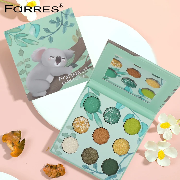 Палитра для макияжа FaRRES с лесными животными, тени для век Explorer Koala, пигмент, мерцающие тени для век, Праймер, косметика