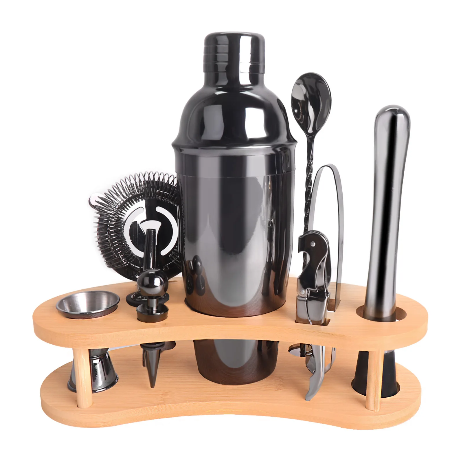 Stainless Steel Bar Tool Set Wholesale Easy To Store Bartender Kit Bar Tools Professional Barware Necessary Bar Tool Set