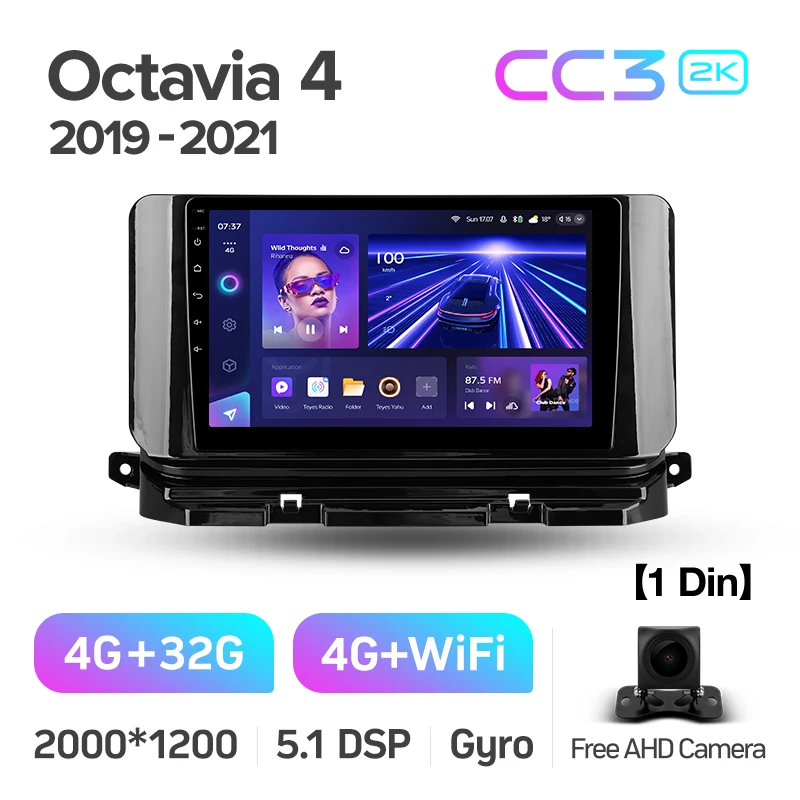 TEYES CC3 2K Car DVD Player For Skoda Octavia 4 A8 2019 - 2021 10.2 Inch Car Radio DVD Player With Revere Camera