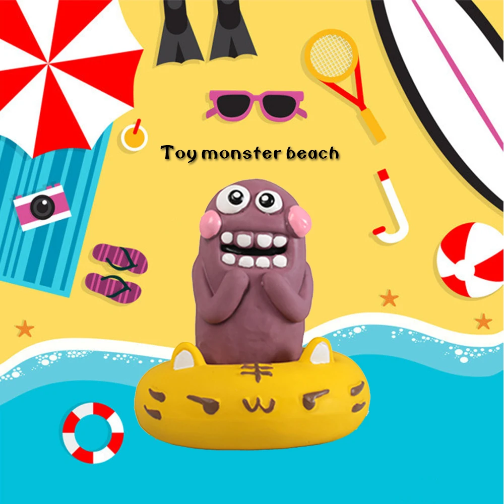 Professional Wholesale Q-MONSTER Latex Squeaky Dog Toys Clay Sculpture Rubber Chew Toy Pet Interactive