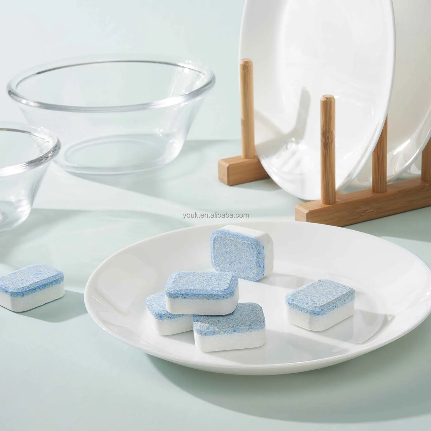 2024 HOT OEM/ODM Sustainable Green Cleaning Thick Grease oil stain removal Dishwasher Tablets eco friendly dishwashing tablets