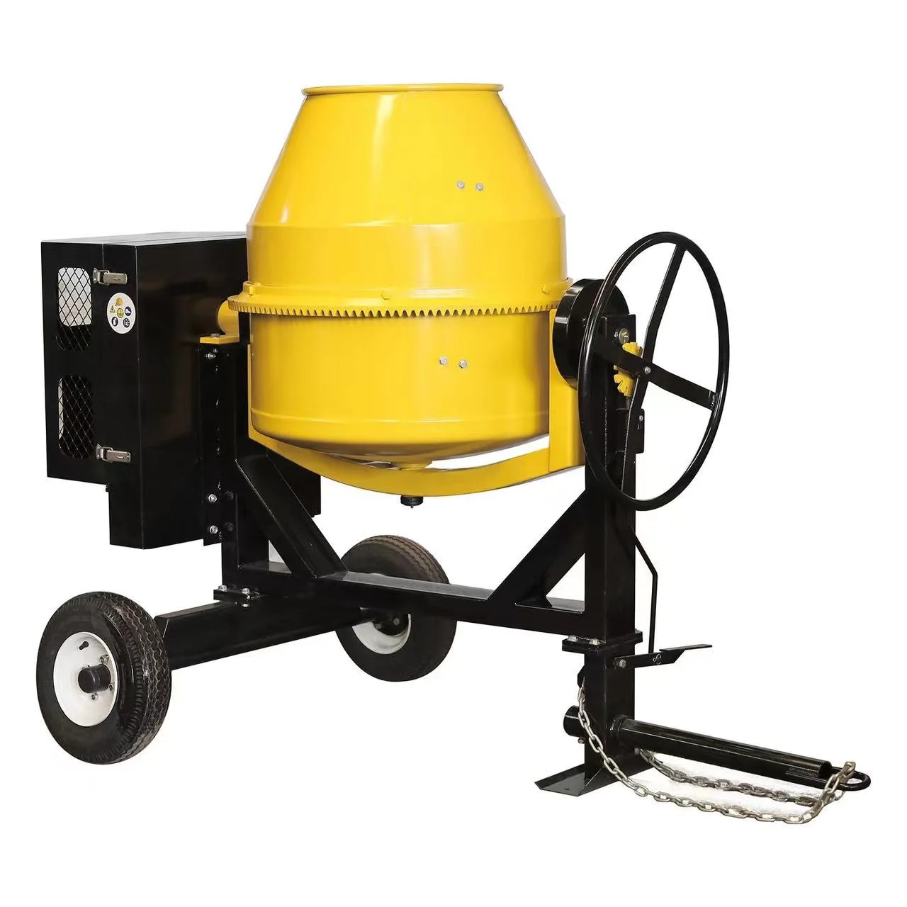 300L Construction Concrete Mixer Industrial Drum Cement Mixer Side Tip with Tow Bar Heavy Duty