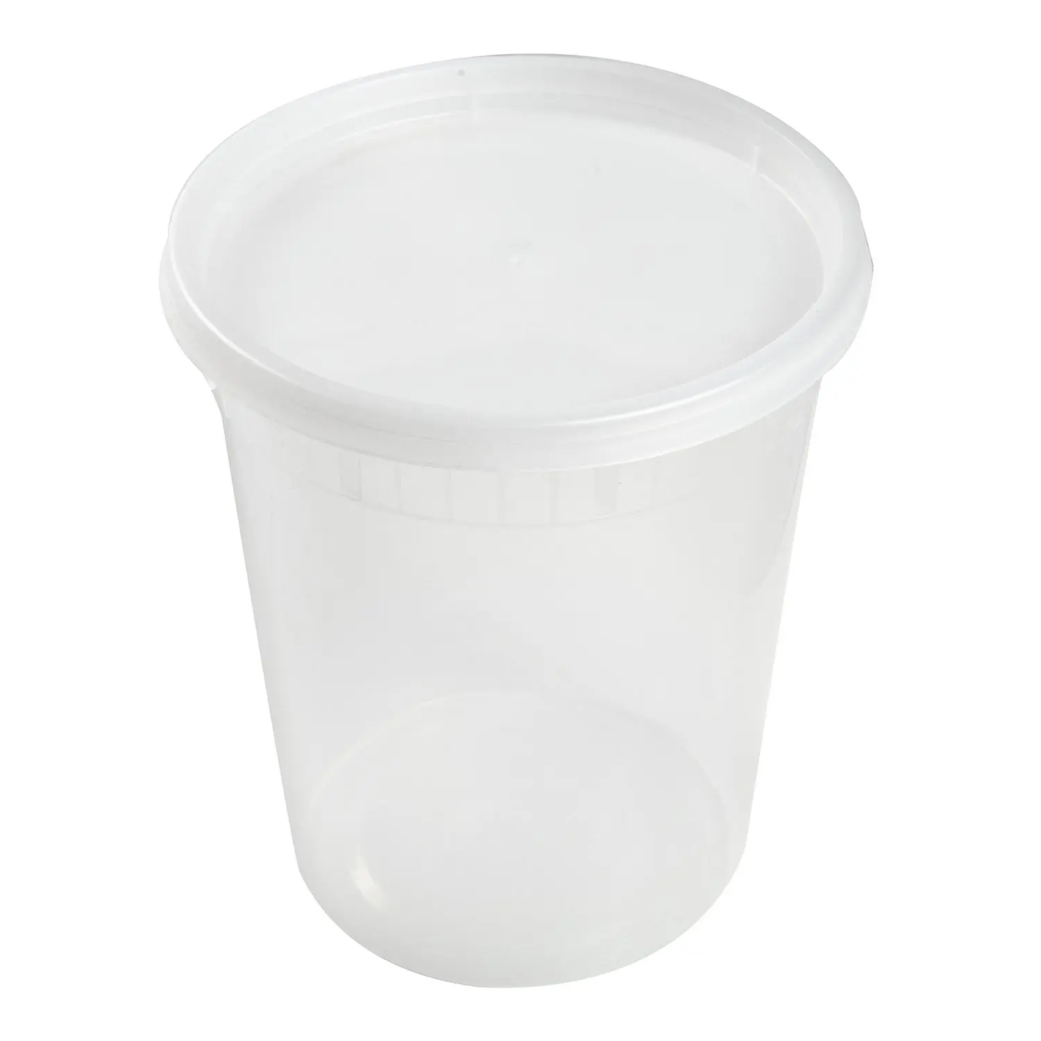 32 oz deli container clear plastic round cups takeout disposable food container
