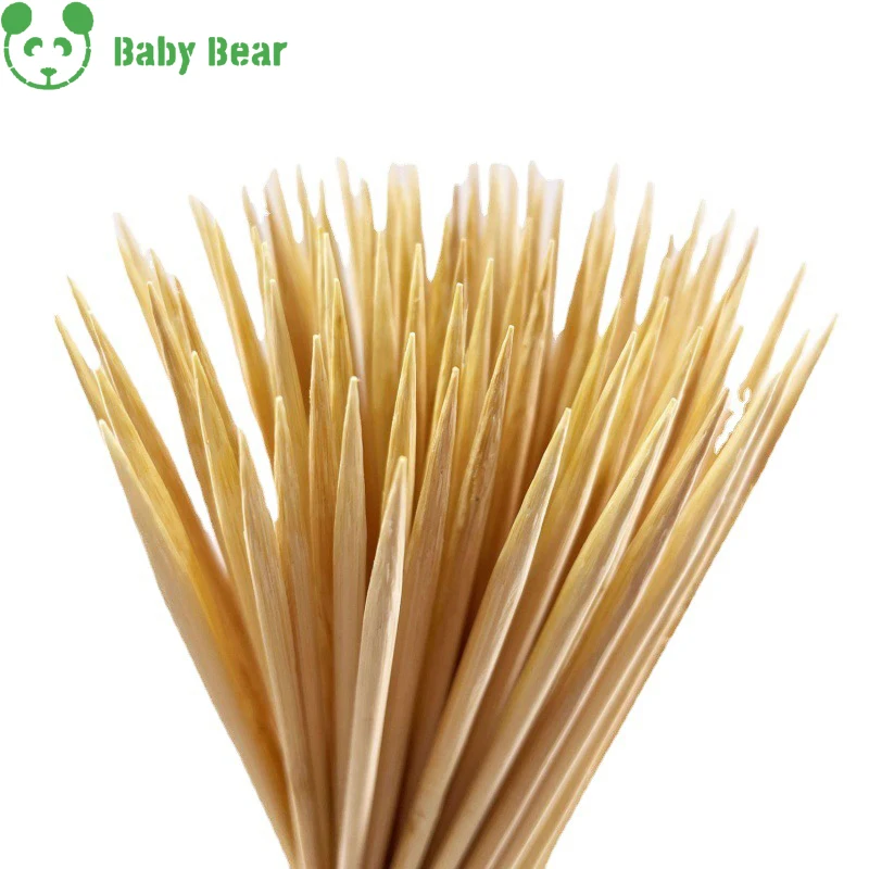 Outdoor use smooth surface food contact grade biodegradable barbecue bamboo skewer