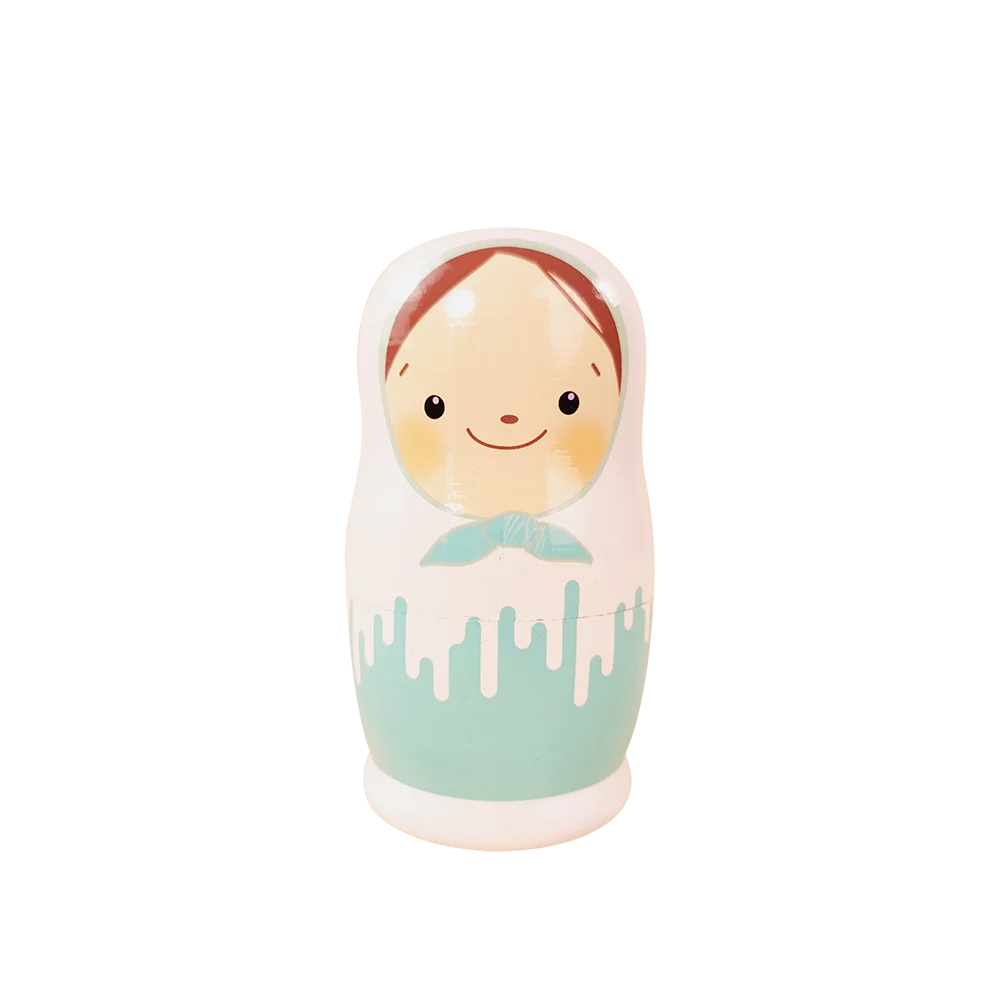 Green Forest Handmade DIY Plastic nesting russian matryoshka dolls