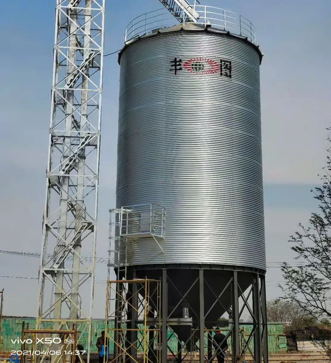 Конус зерновой корзины для продажи 50t- 5000t с доном бункера из оцинкованной стали поставщики старых зерновых