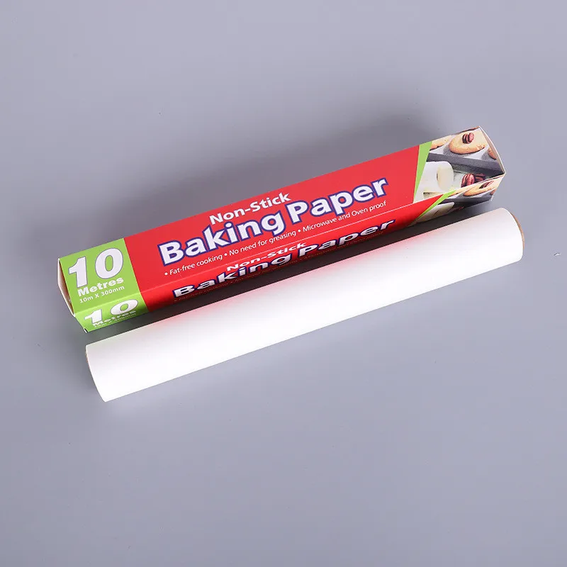 high quality 10 meters food tray household pressing parchment cooking non stich cake baking paper  in roll with multi-use