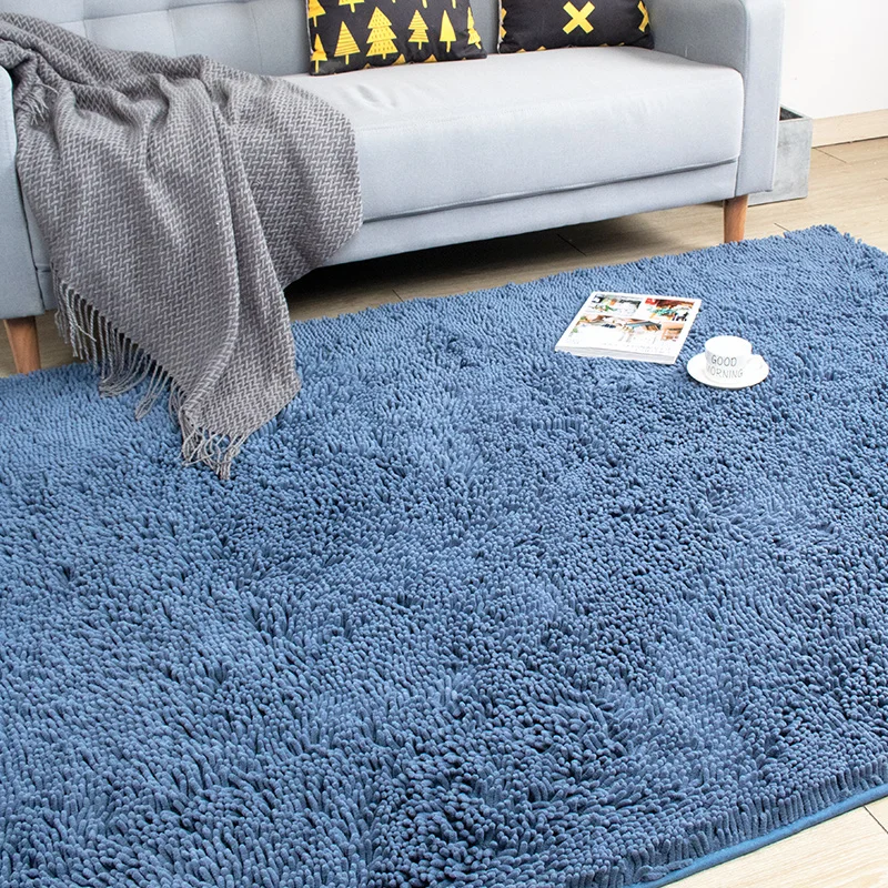 Living Room Rugs And Carpets Plush Soft Shaggy Tiles Carpets For Bedroom Home Anti-slip Floor Mats