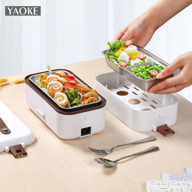 Custom Logo Cordless Battery Powered Heating Food Warmer Electric Portable Lunch Box