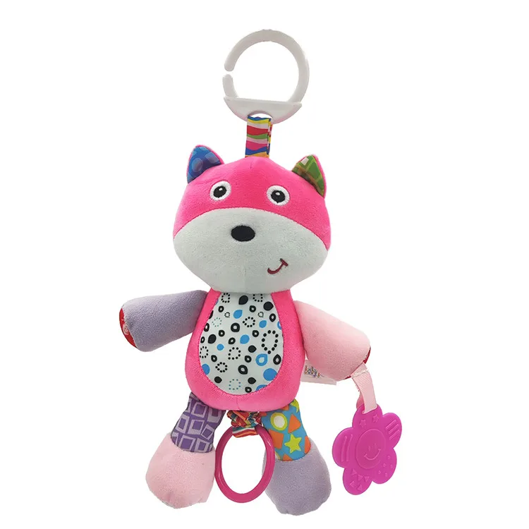 2022 Newest Design baby music plush toys stroller hanging doll for kids cute animal shape toys manufacturer