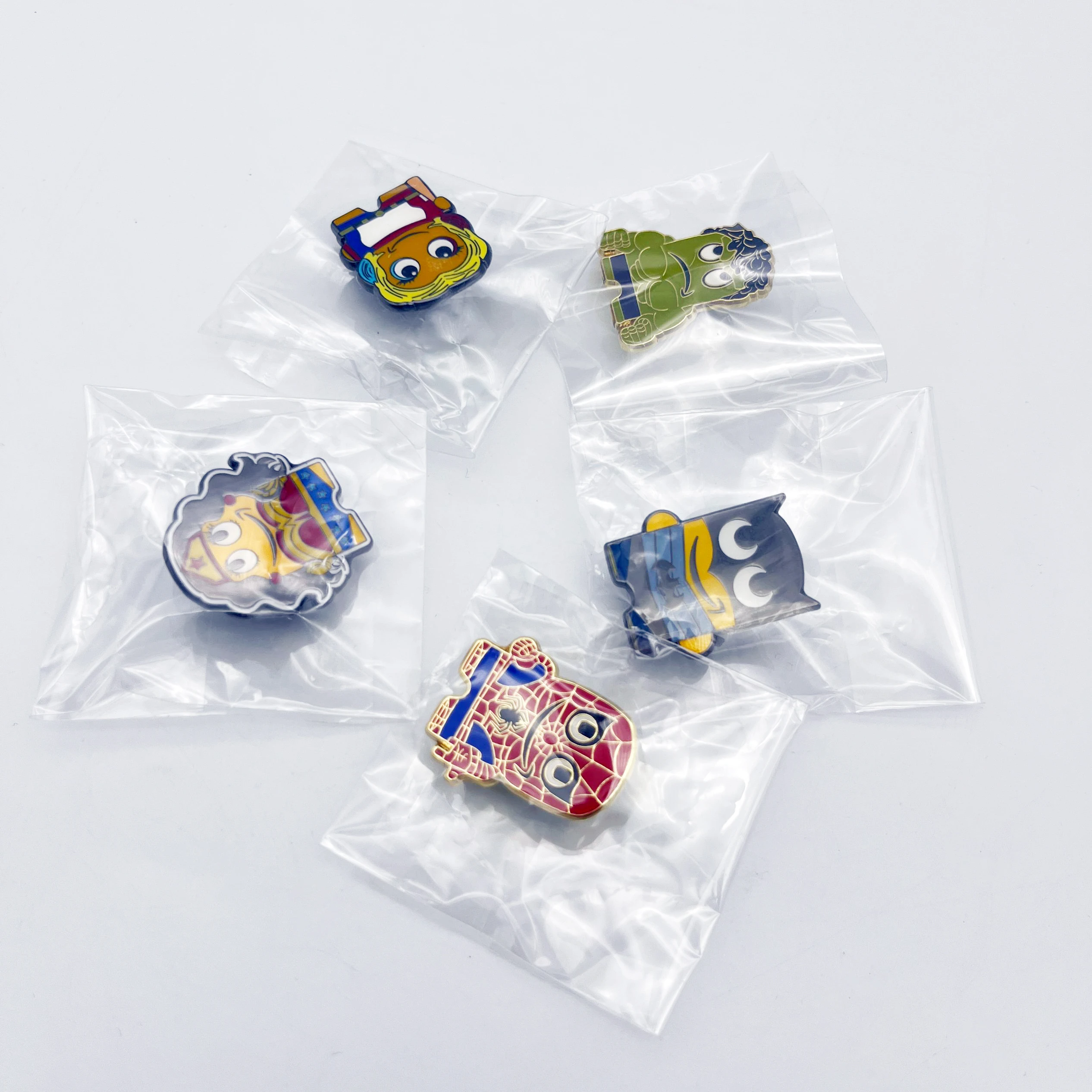 Metal Craft Gifts Rainbow Plating Enamel China Factory Zinc Badge With Safety Pin Back Lapel Pins JO-TC-19