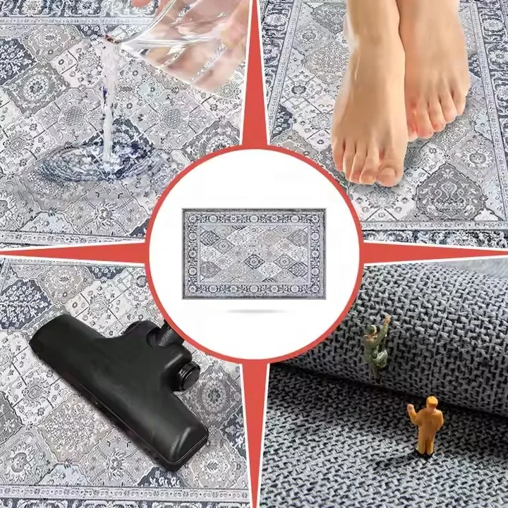 YY Luxury Persian distressed machine washable non-slip vintage printed area rug carpet Antique turkish style decorative carpet