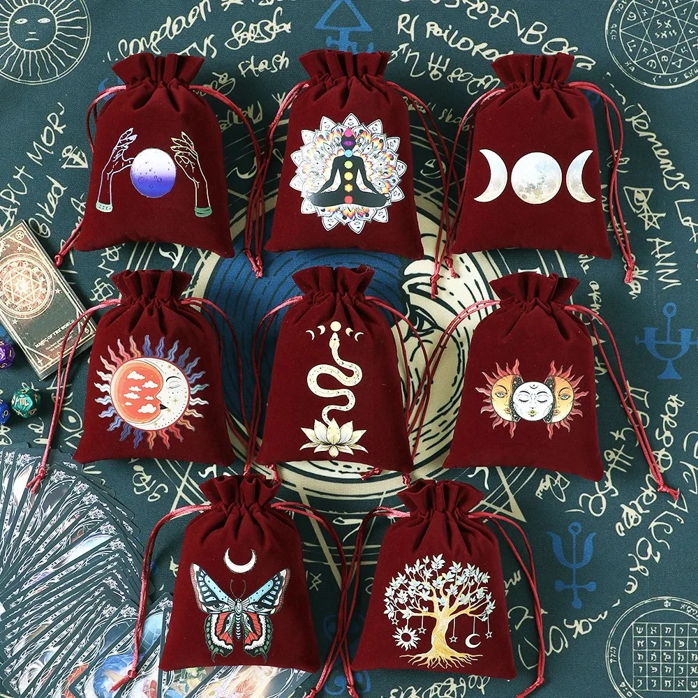 Бархатная сумка для хранения карт Таро с логотипом, на заказ