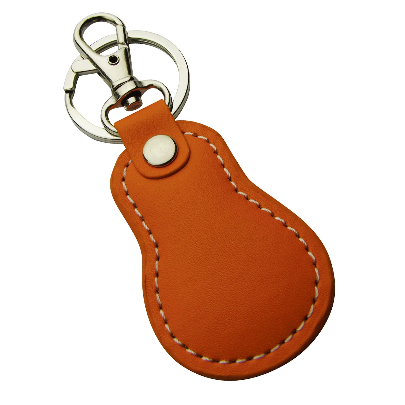 Custom cute round Personalised pu leather keychain car logo promotion leather ladies keyring for car keys