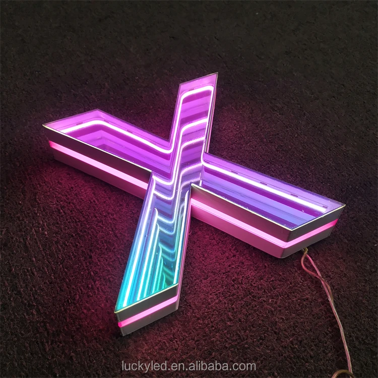 3d infinity mirror led sign board outdoor advertising infinity wall mirror infinity mirror led sign for shop