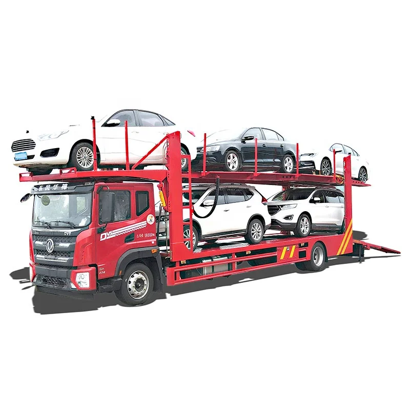 Dongfeng DV5 New or Used 4x2 Car Carrier Truck Double Deck 5 Cars Hauling Truck Trailer for Sale