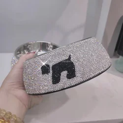 Wholesale stainless steel pet dog bowl fashion inlaid cat food bowl pet drinking water basin NB-555