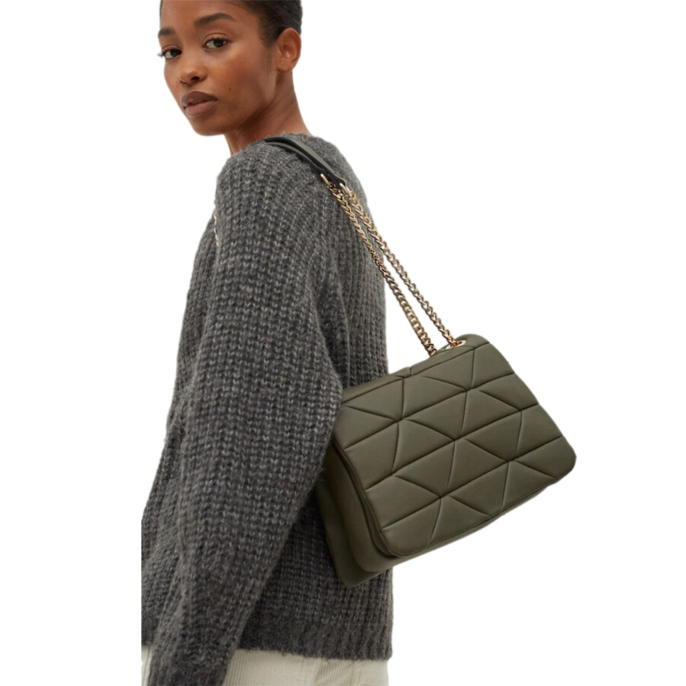 Promotion gift PU leather quilted shoulder bag new design quilted leather handbag