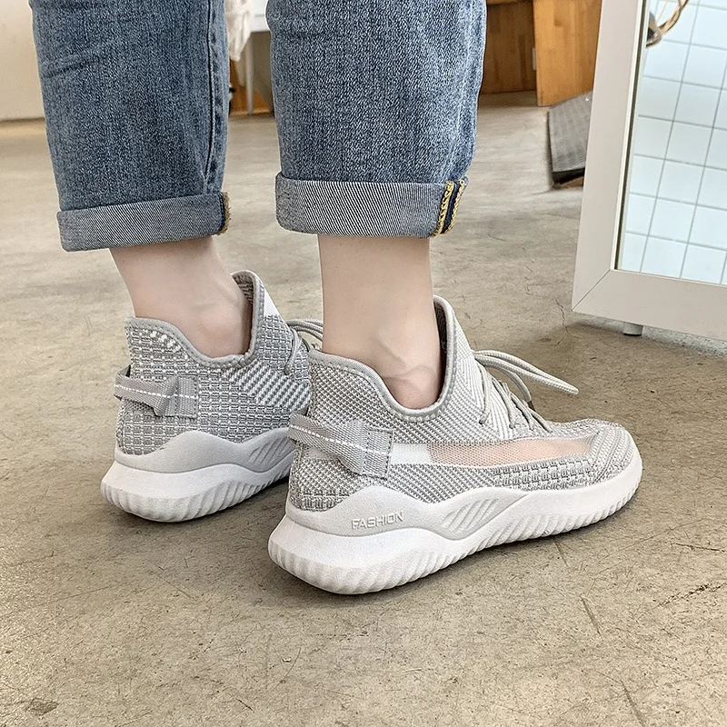 
Wholesale Running Sneakers Brand Casual Shoes Women White Sport Shoes 