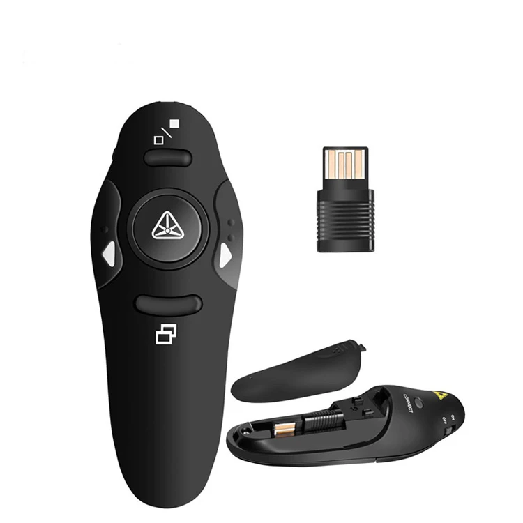 Amazon горячая Распродажа RF 2,4 ГГц беспроводной презентационный Clicker с красной лазерной указкой для Mac/Win/компьютера/ноутбука