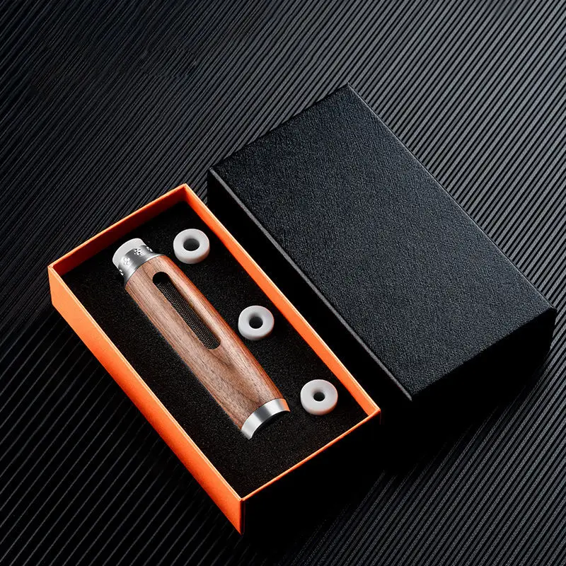 Creative Handheld Outdoor Ashtray No Dust Falling Custom Logo Cigar Ash Tray Portable Pocket Wooden Ashtray