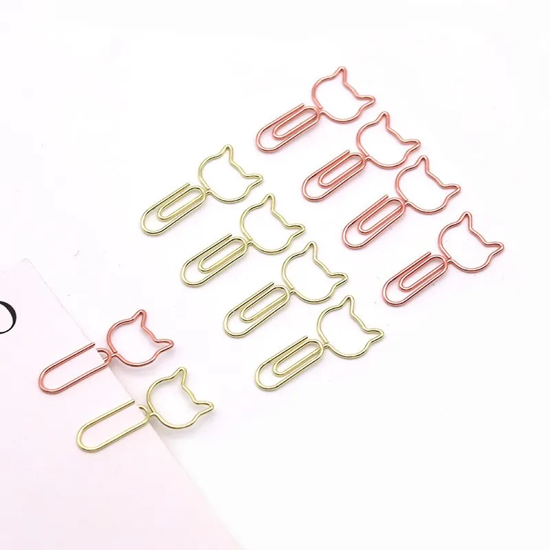 50 Piece Kitten Shape Paper Clips,Funny Planner Clips for for Fun Office Supplies School Gifts Wedding Decoration