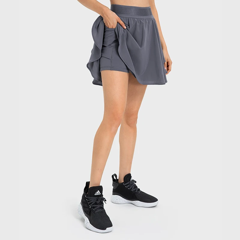 Custom Womens Pleated Golf Skorts High Waisted with Pockets Inner Shorts Athletic for Workout Sports Tennis Skirt 2 Piece Set