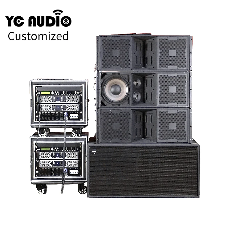 Economical Line Array 18 Inch Subwoofer Dj Equipment Speaker Woofer Power Amplifier Controller Sound System Professional Audio