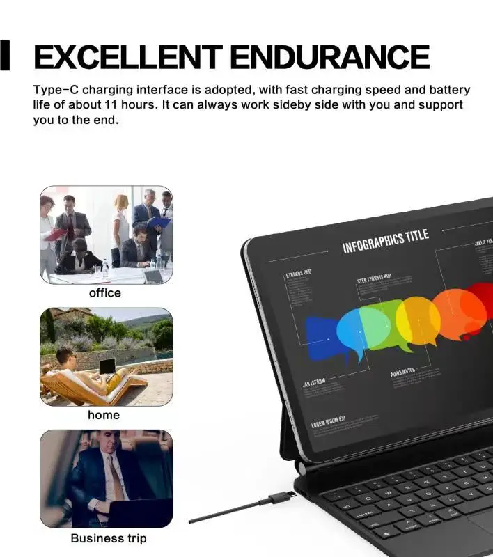 T89 Magic bluetoothbluetooh Keyboard Smart Case with Touchpad for iPad Pro 11 2021/2020/2018(3rd/2nd/1st Generation)