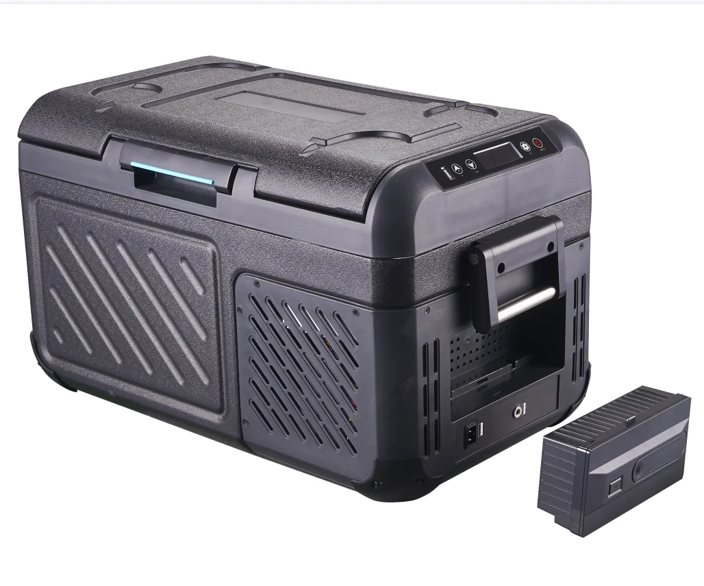 Rechargeable 1 Pieces Dual-Zone 12 V Camping Small Cooler Fridges Mini Freezer 12v Portable Refrigerator Car Fridge For Car