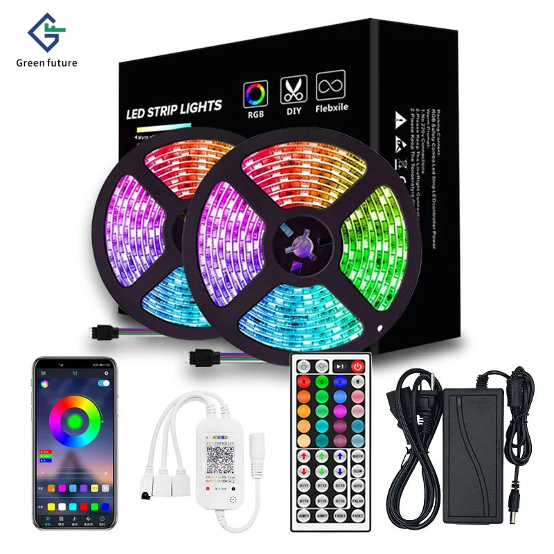 Flexible 5m 10m USB Remote App Bluetooth Controlled Sync to Music 5V Smart 5050 room house decorative Rgb Led Strip Light