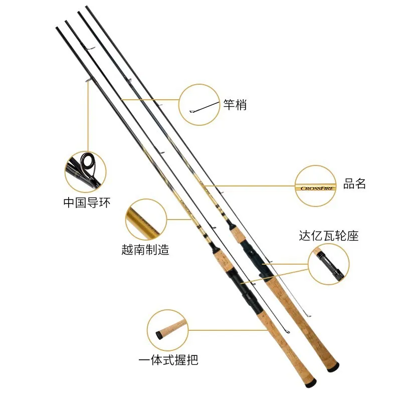 DAIWA CROSSFIRE литье и спиннинг удочка