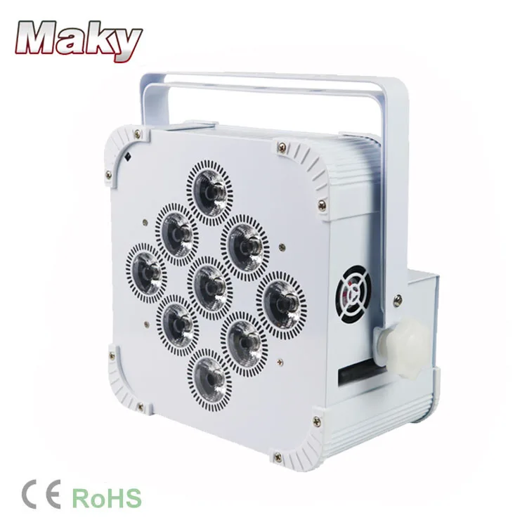  LED Quad RGWAUV плоский PAR 9x18W беспроводной и аккумулятор