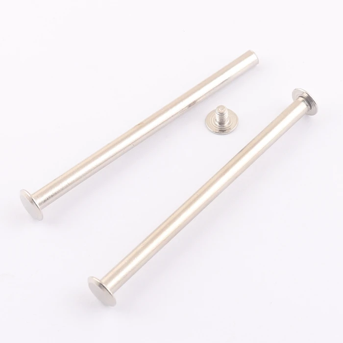 8cm Metal Round Flat Head Chicago Book Binding Screw for Leather Craft