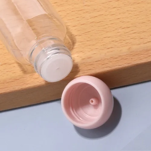 50ml emulsion bottle ball cap PET clear plastic bottle inner plug ball cap pink biue wholesale