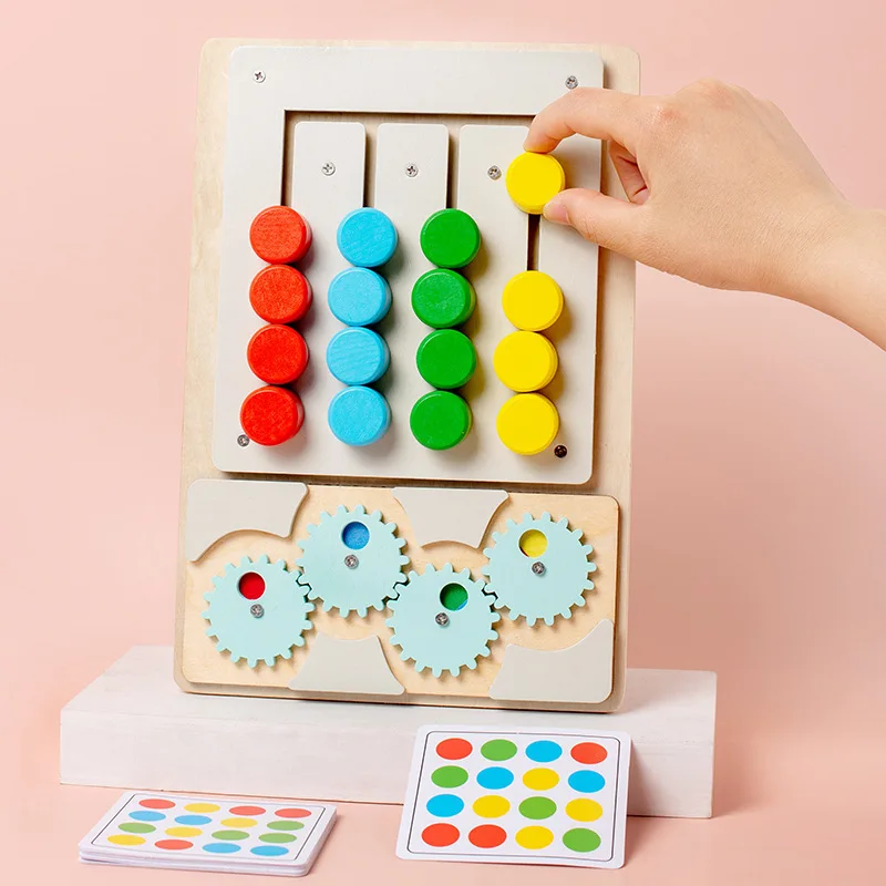 Montessori Wooden Abacus Preschool Counting Calculator Kids Early Educational Teaching Toys Children Hand-eye Coordination Set