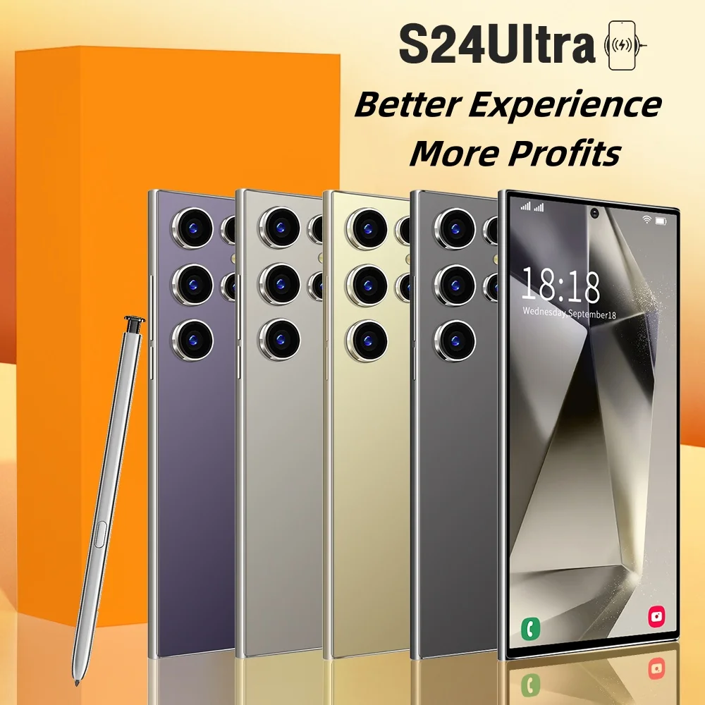 Хит продаж сотовый телефон S24 Ultra 5g оригинальный мобильный 7 3 дюймов 16 ГБ + 1 ТБ 6800 мАч двойной Sim Ai Android14 игровой