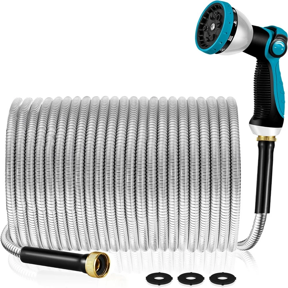 Wholesale New Design Heavy Duty Abrasion Resistance 100FT Metal Hose For Garden Watering