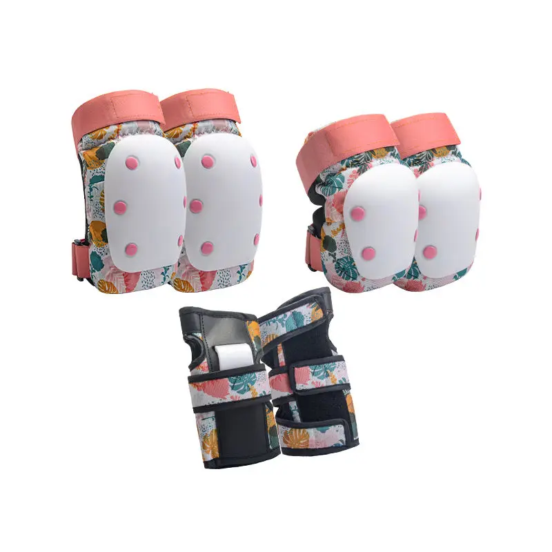 Wholesale Custom Unisex Multi-colored 3 in 1 Sports Protective Gear Elbow Knee Pads Set for Roller Skating Skateboarding Scooter