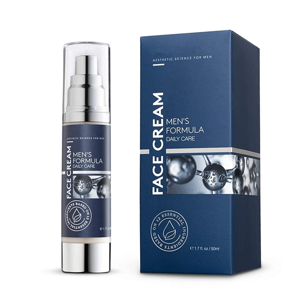 Private Label Mens Face Cream   6 in 1 Mens Face Moisturizer    Eye Bags Treatment & Face Lotion