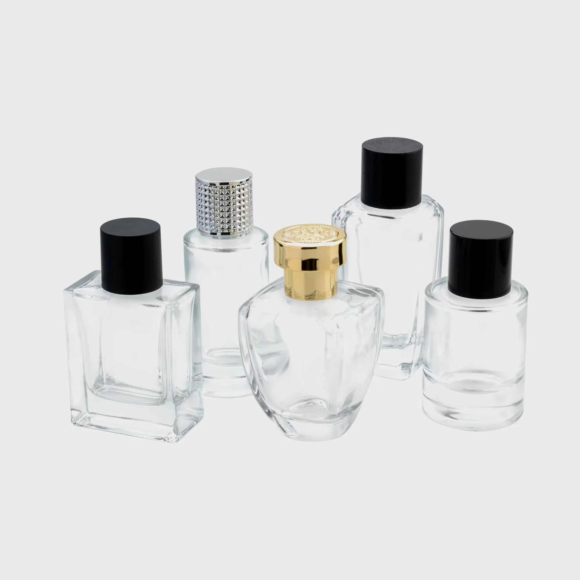 50ml 100ml empty short square perfume bottle cosmetic glass perfume bottle with box