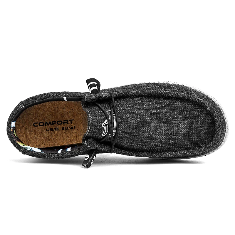 Туфли мужские на мягкой подошве, повседневные холщовые, без застежки, Эва, удобная обувь для отдыха