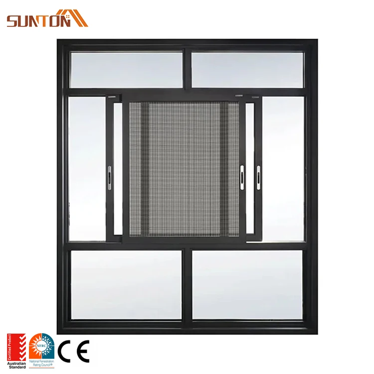 Custom modern houses hotel home villa exterior aluminium triple glazed glass sliding window for balcony patio